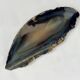 Vintage blue-grey agate slice tray and agate ashtray from the 1960s