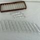 Crystal knife holder, embossed floral pattern, vintage tableware