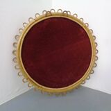 Small filigree Italian bamboo mirror, 1950s