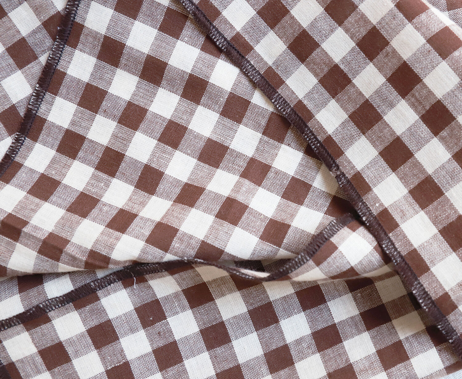 Serviette vichy marron