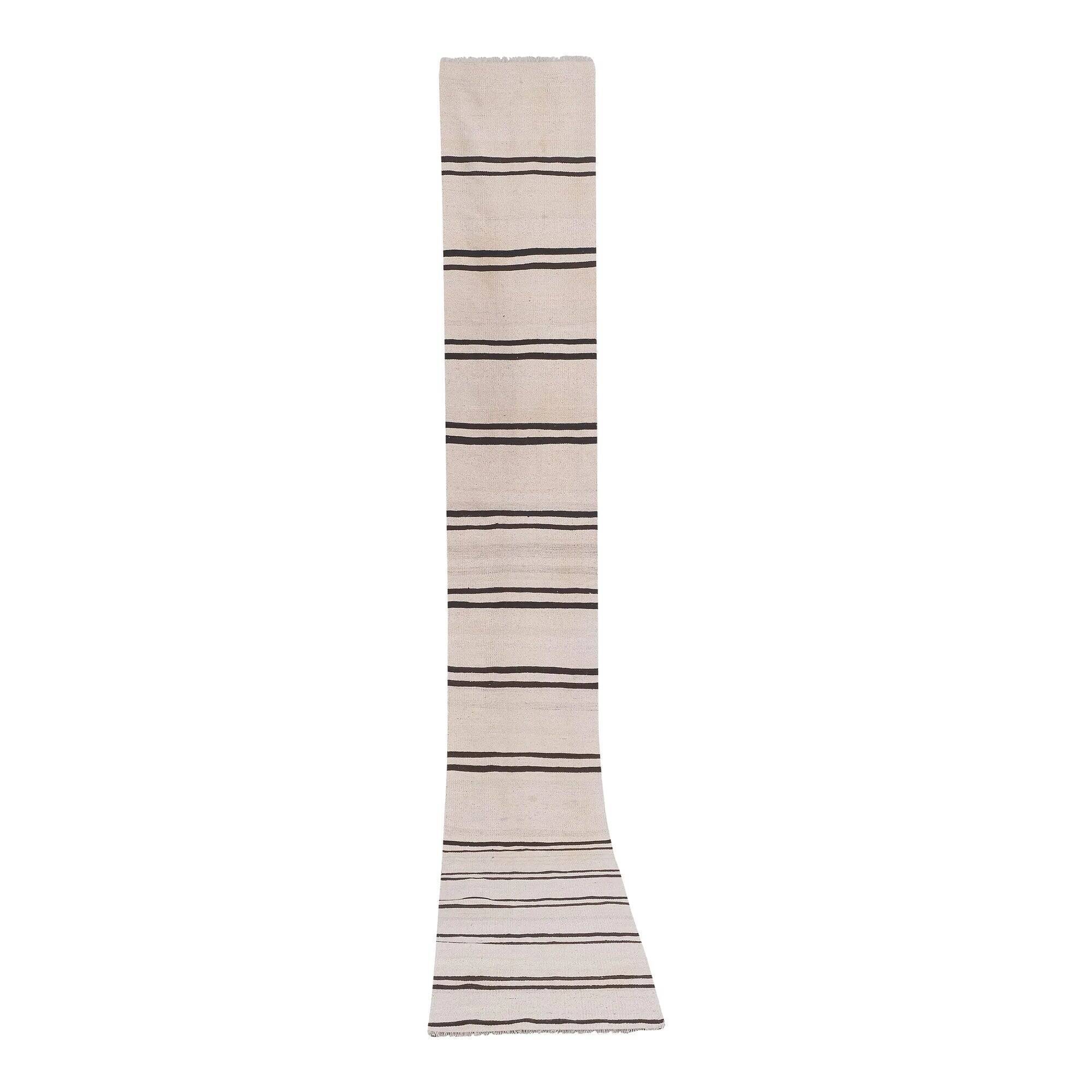 Tapis de couloir turc vintage 63x452 cm