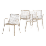 Antique outdoor chairs with armrests (circa 1920). Set of 4 pieces no. 4