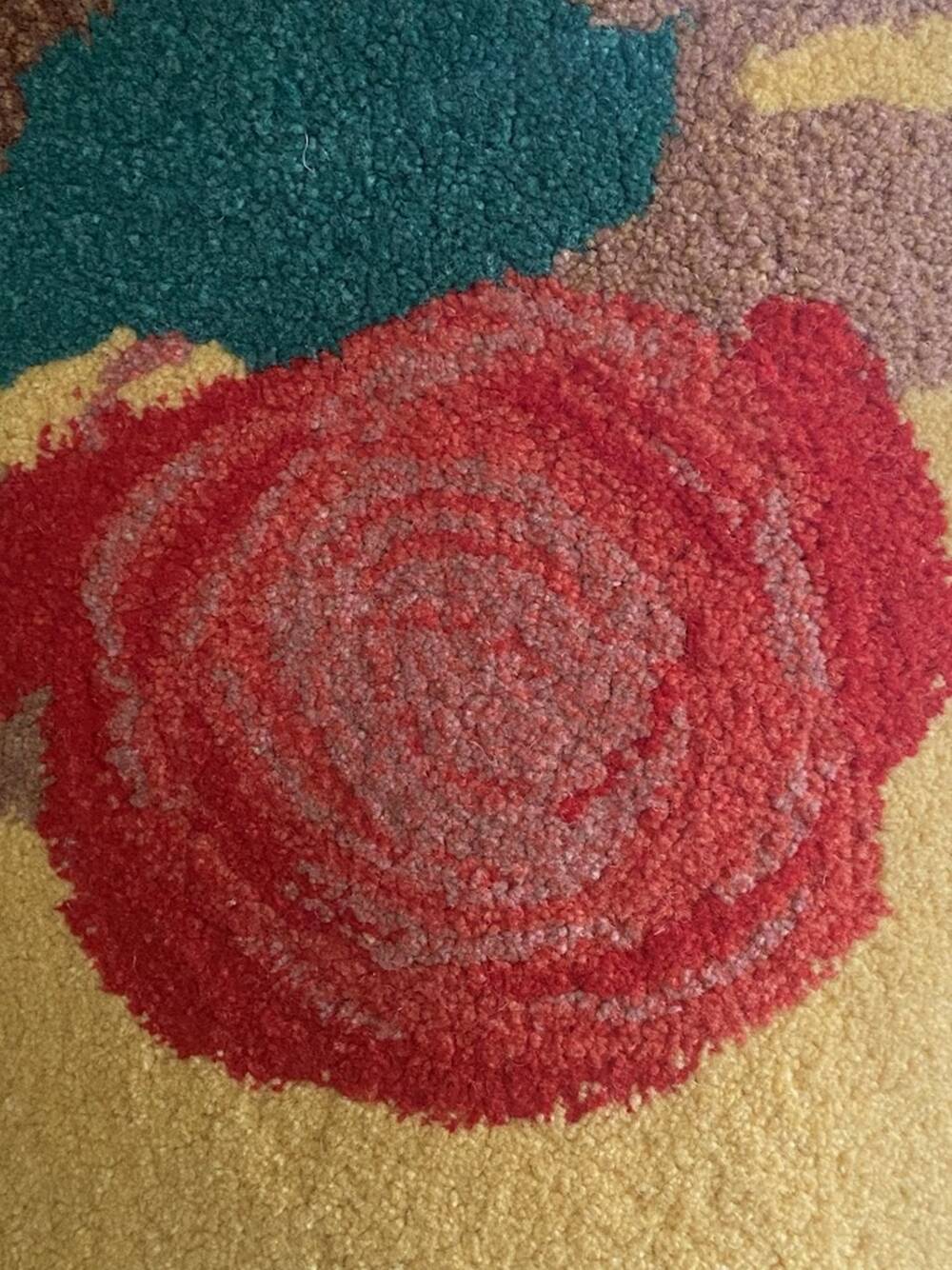 Tisca Tiara "Apfel Baum" Hand Tufted Rug by Frederic, France 1980s
