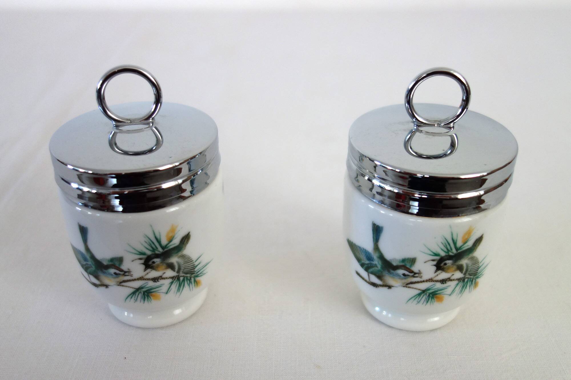 2 Royal Worcester English porcelain egg cups