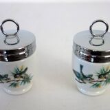 2 Royal Worcester English porcelain egg cups