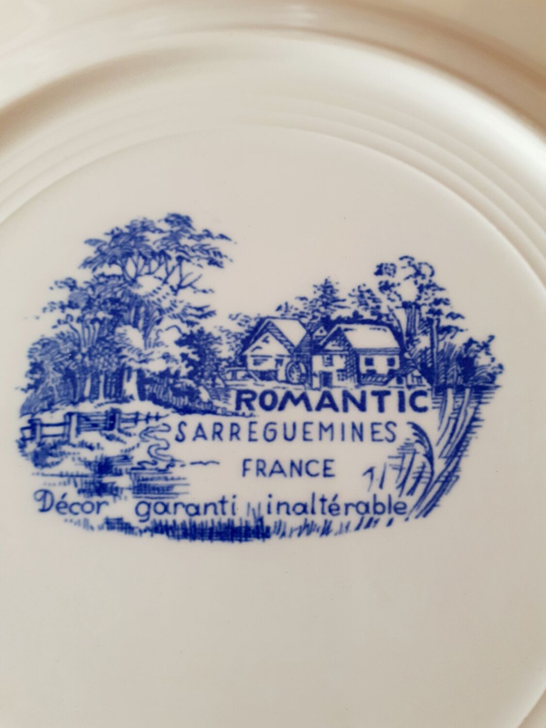 Hollow plates Sarreguemines "romantic"