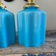 Paire d’appliques murales art déco bleu turquoise