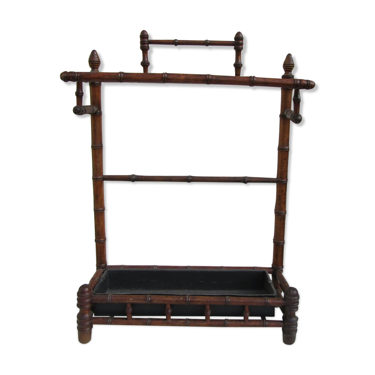 Porte parapluie en bois imitation bambou