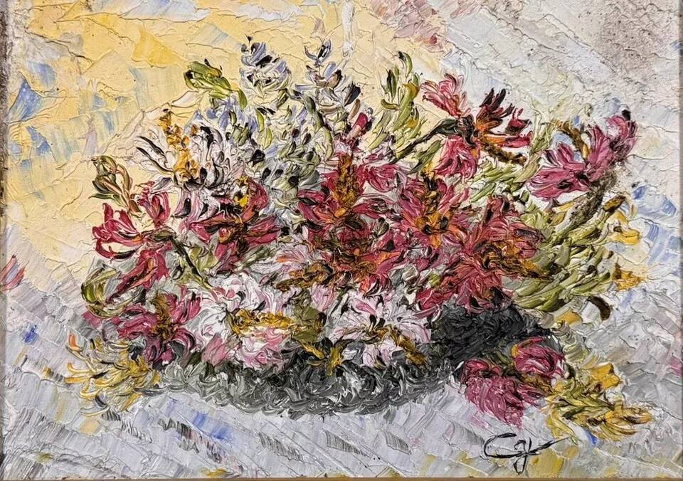 Cardinal Dupuis peintre de Provence : tableau huile sur toile