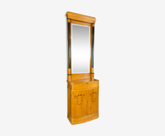 Silver with secret drawers Biedermeier in light wood, marquetry and blackened pear