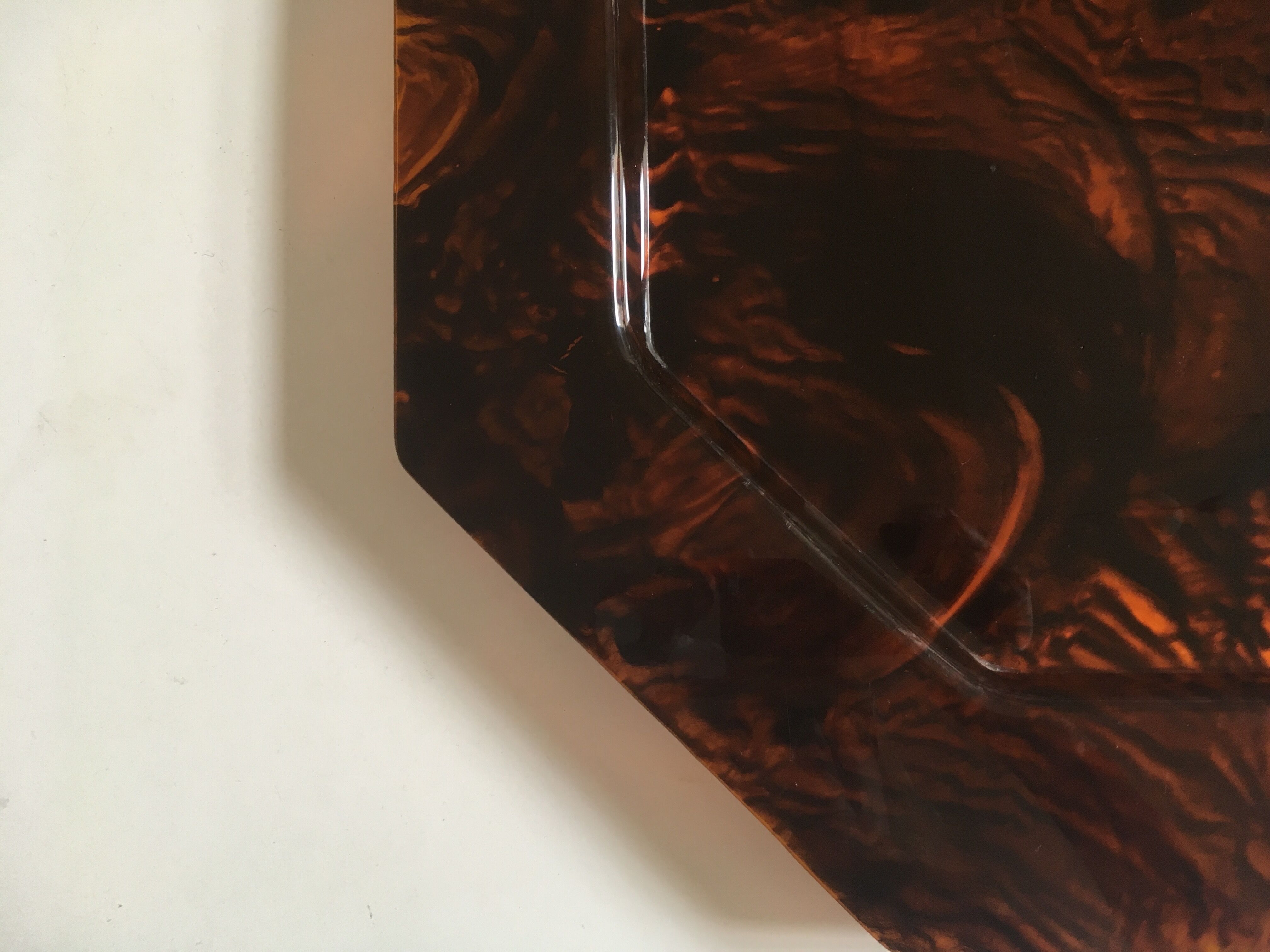 XL tray in lucite scale 1970 Pompidou era