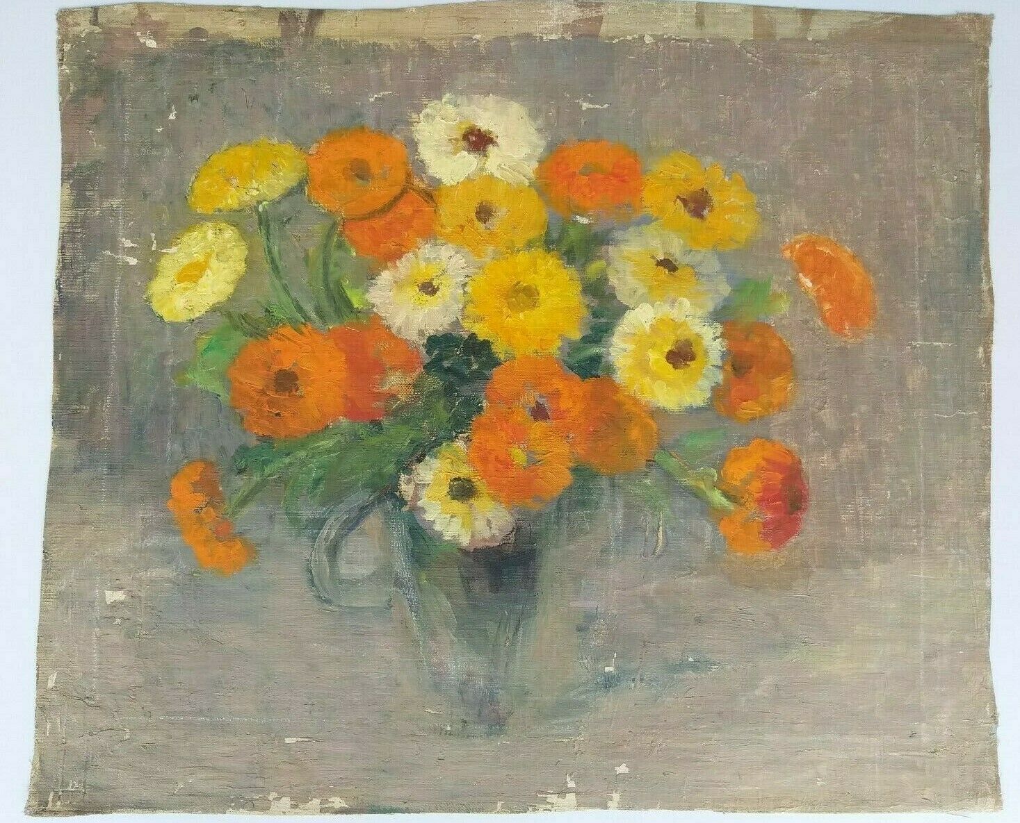 Oil on canvas guillot rafaillac still life bouquet of flowers 1930