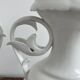 Pair of large 19th century church vases in painted white Paris porcelain