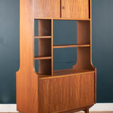 Retro Teak 1960s Two Sided Mid Century Room Divider Bookcase Shelving