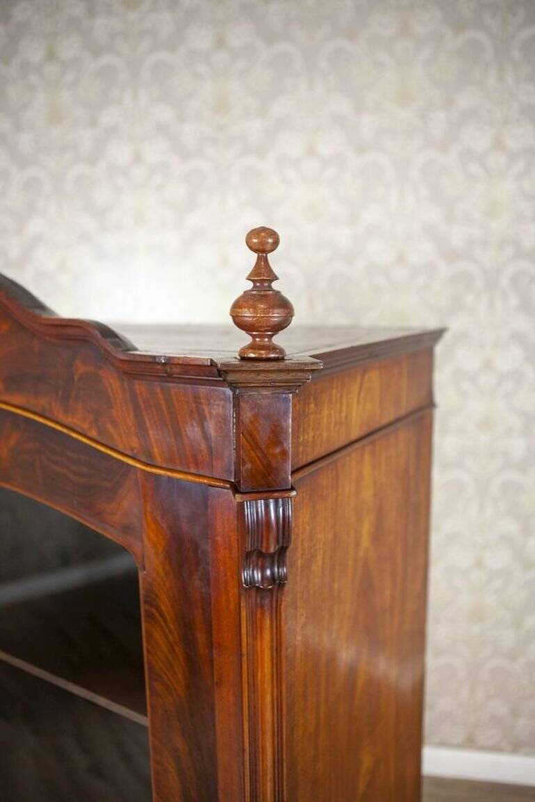 Mahogany Wood & Veneer Display Cabinet or Bookcase, 1890