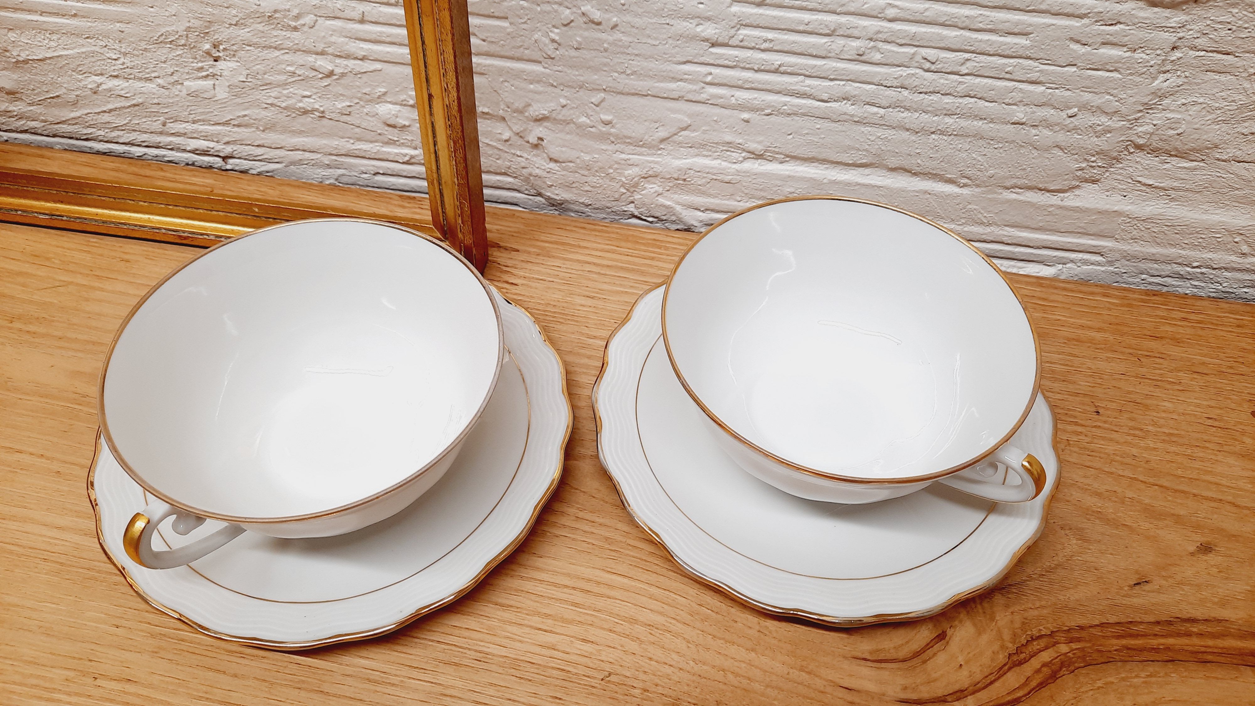 Pair cups for lunch Limoges