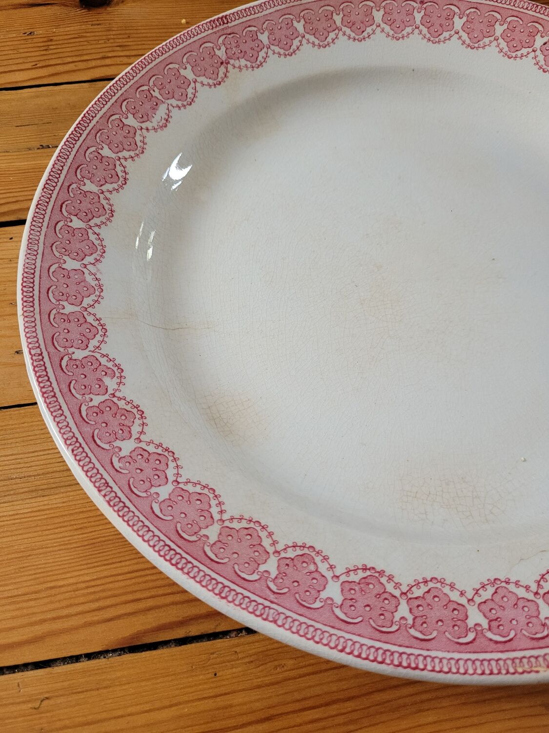 Terre de fer Lace large dinner plate from GWT&S