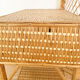 Pair of vintage wicker and rattan bedside tables