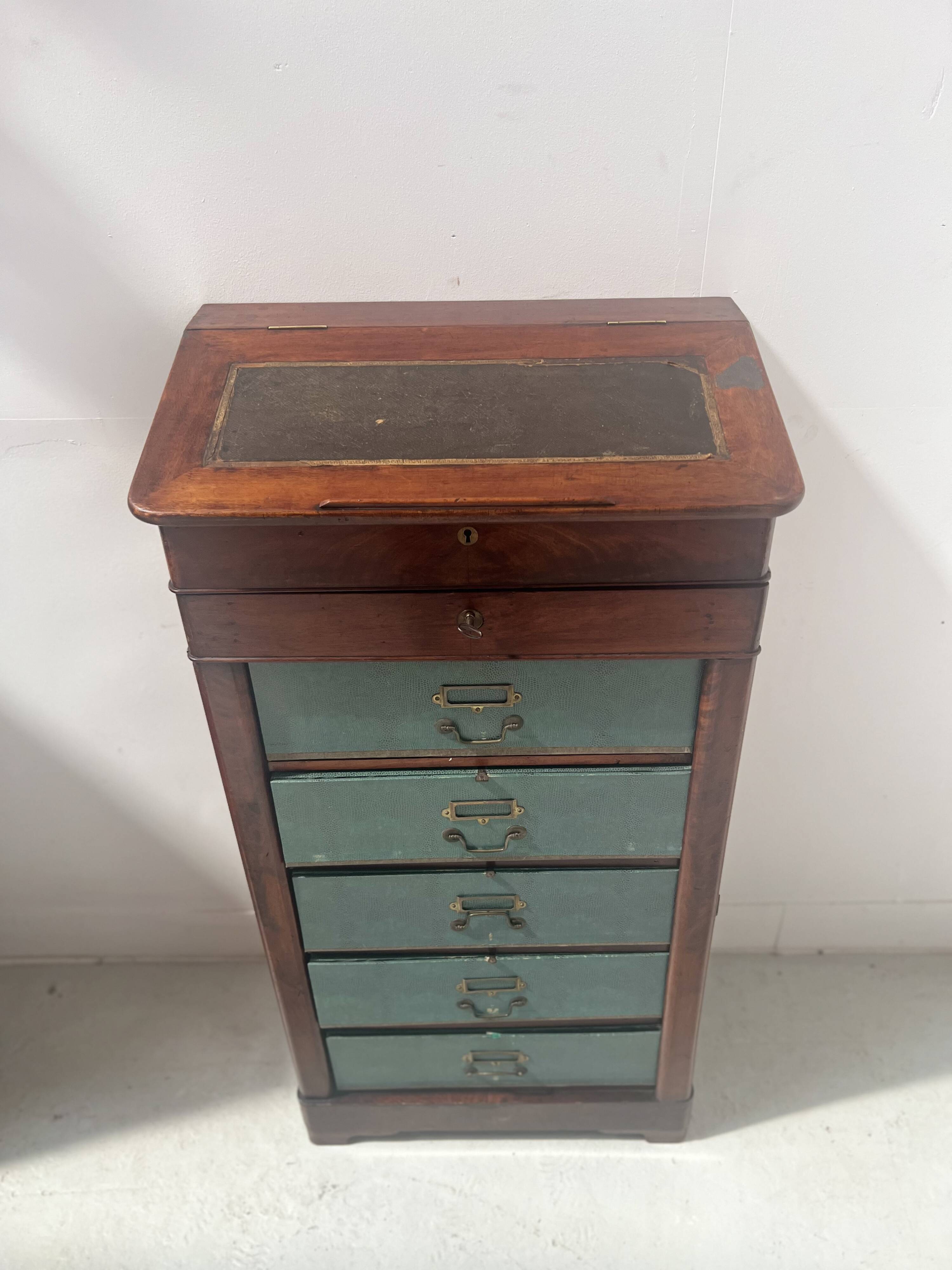 Old 19th century notary's clerk's desk