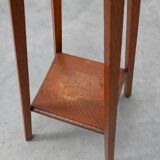 Art Deco tall oak wooden console or pedestal, France 1920s