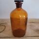 Amber glass apothecary bottle