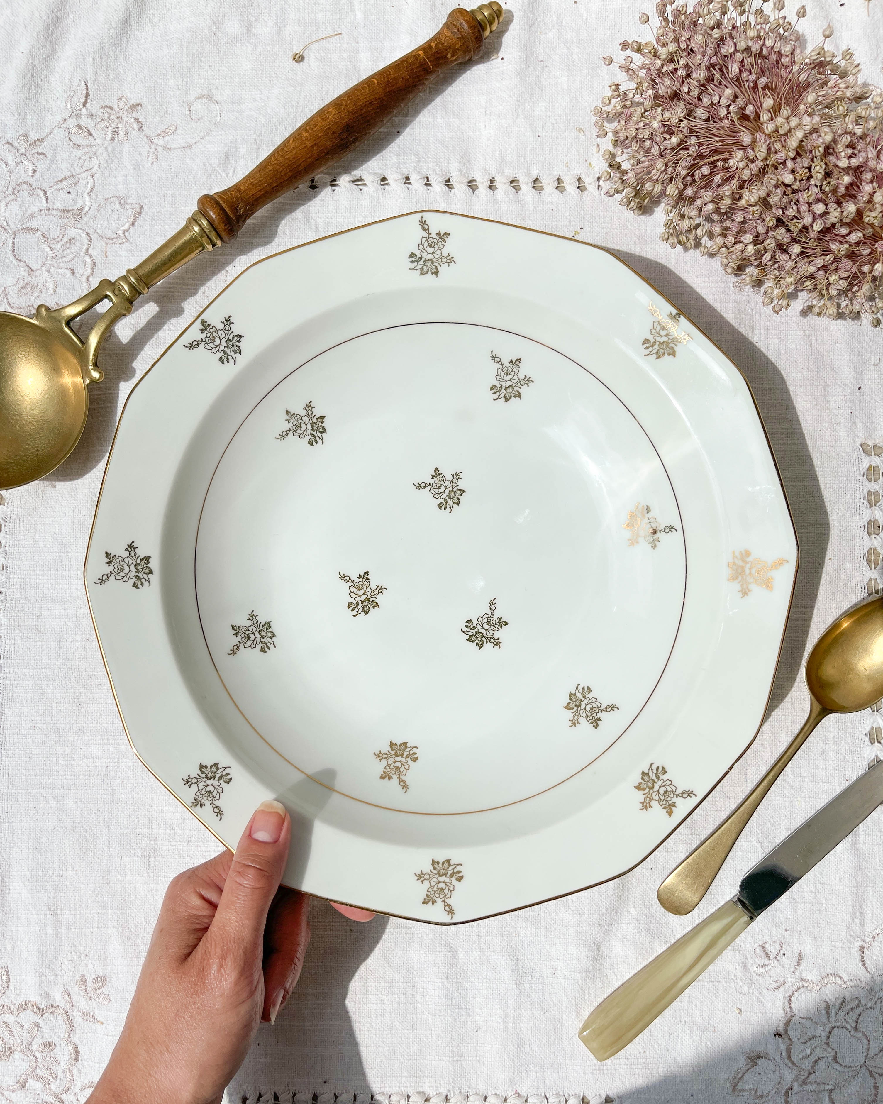 Mehun Limoges porcelain deep dish