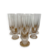 Set 8 flûtes champagne vintage en cristal de Sèvres