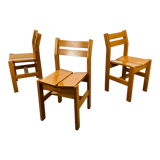 3 homemade chairs Regain selection Perriand for Les Arcs 1600