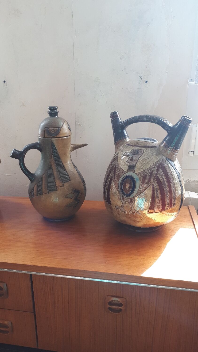 Large Art Deco vase signed Guérin