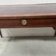 Louis XVI flat desk in mahogany veneer and rosewood, 18th century.