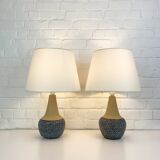 Pair of Einar Johansen ceramic table lamps, Soholm, Denmark, 1960s