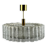 60s 70s chandelier ceiling lamp Doria Leuchten Germany Ice glass design