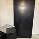Large lacquered wood and granite desk 1980