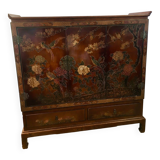 Chinese lacquer TV cabinet and bar