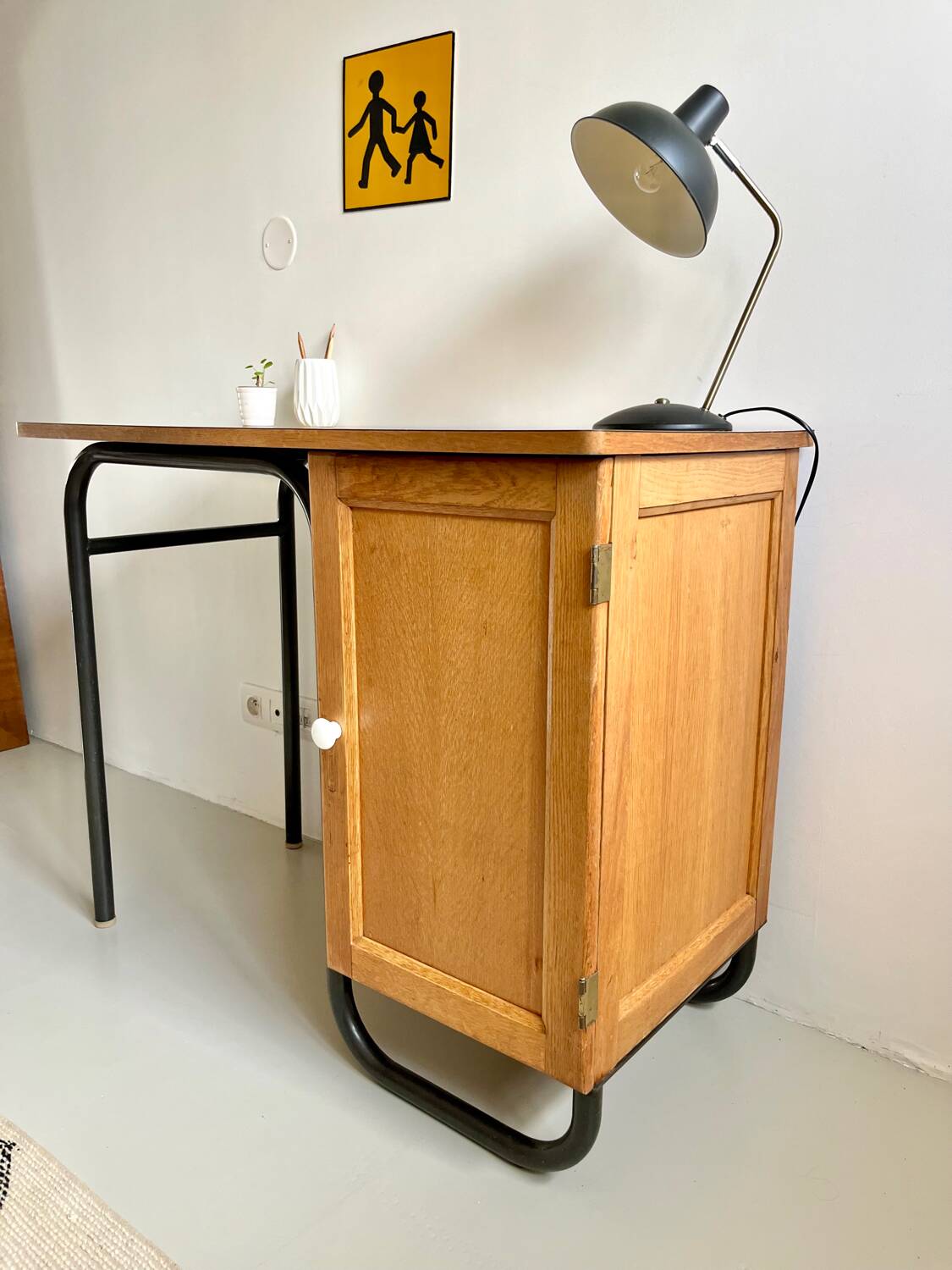 Vintage S22 Mobilor boarding school desk / J. Hitier