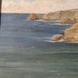 Tableau huile sur toile marine signée