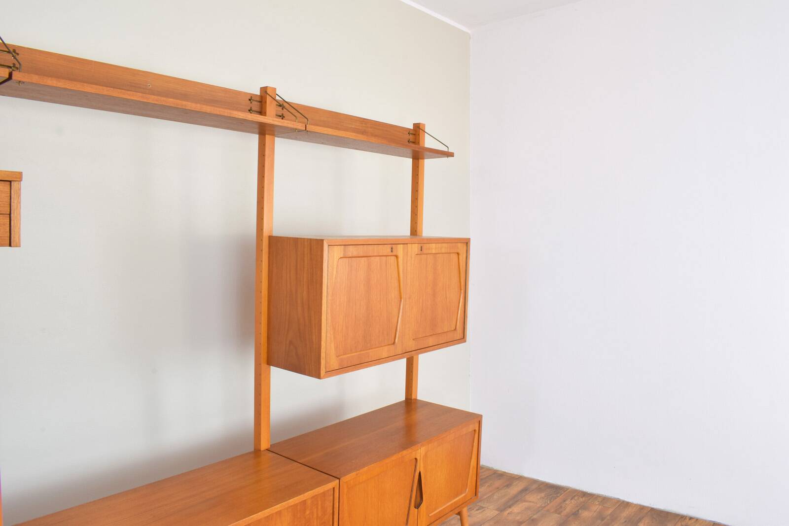 Mid-Century Teak Wall Unit by Kjell Riise for Rival Brodrene Jatogs, 1960s,