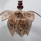Vintage elegant vintage lotus pendant lamp with a warm glow!