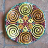 Pair of plates or dishes in Quimper earthenware, HB, René QUILLIVIC