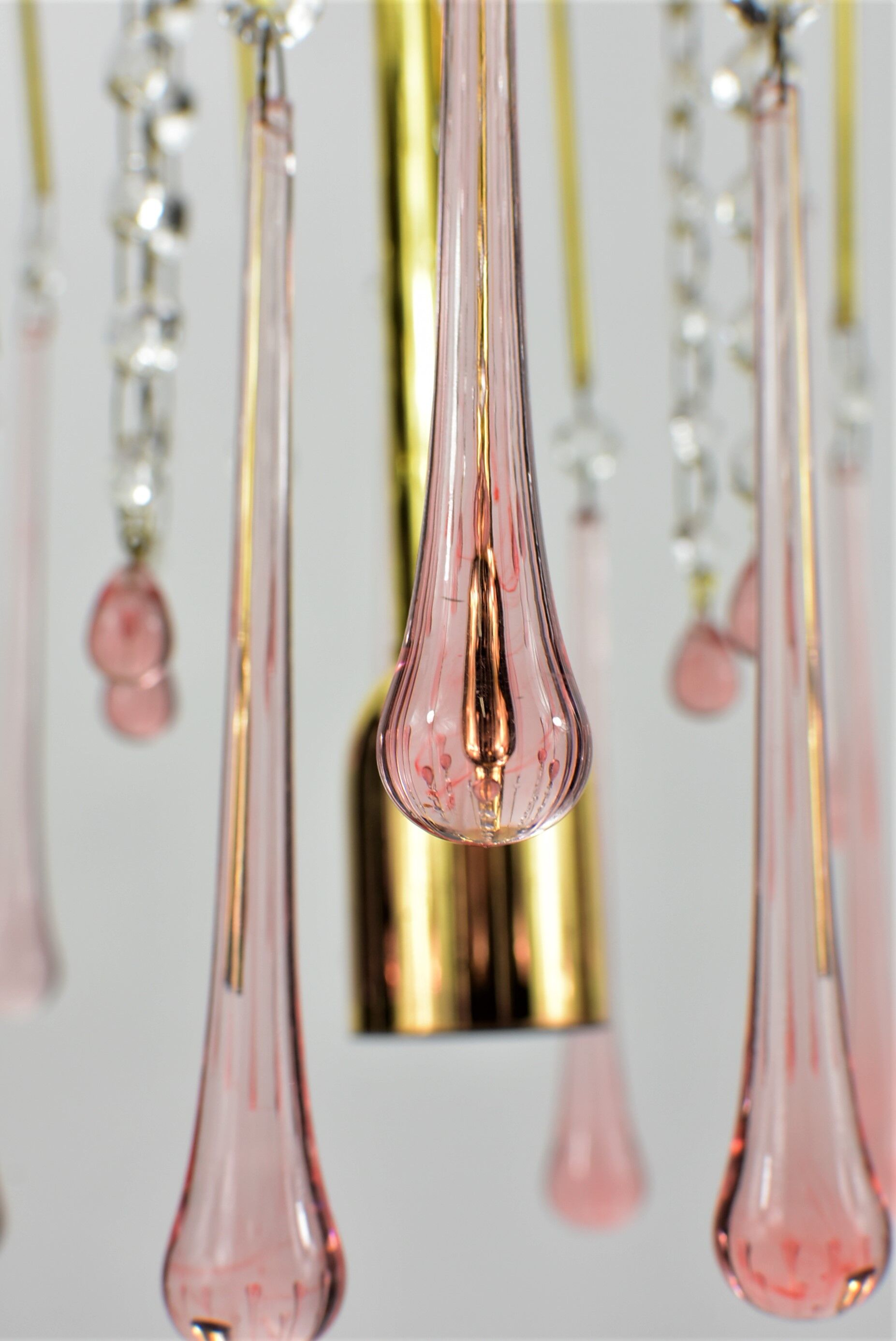 Chandelier tassels pink drops