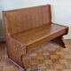 Vintage oak bench with storage compartment, two-seater, 104 cm