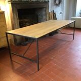 Wood and iron dining table
