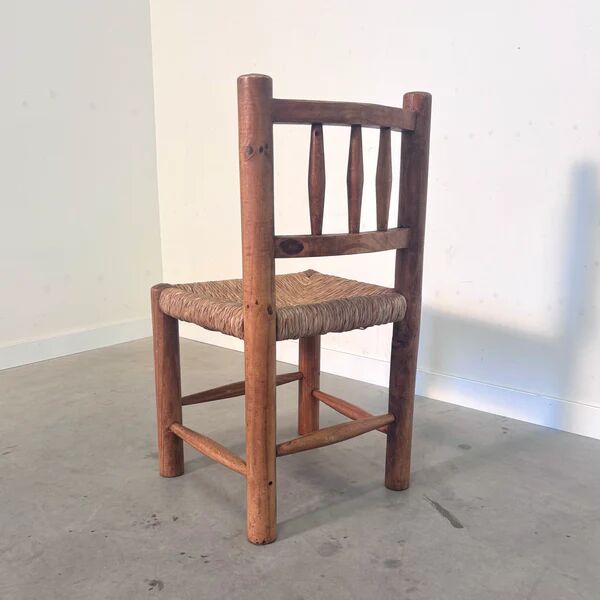 Vintage wicker farmer dining chairs, 1960s