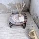 Round coffee table Roger Capron herbarium terracotta