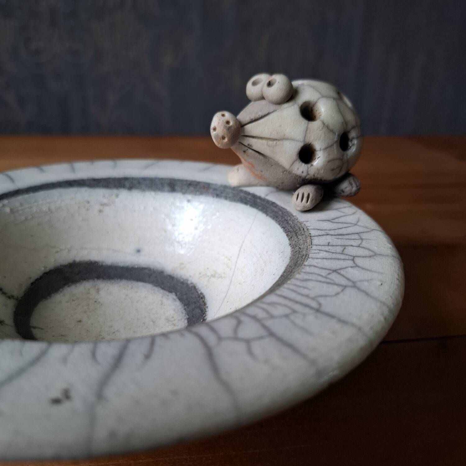 Vide poche en céramique raku