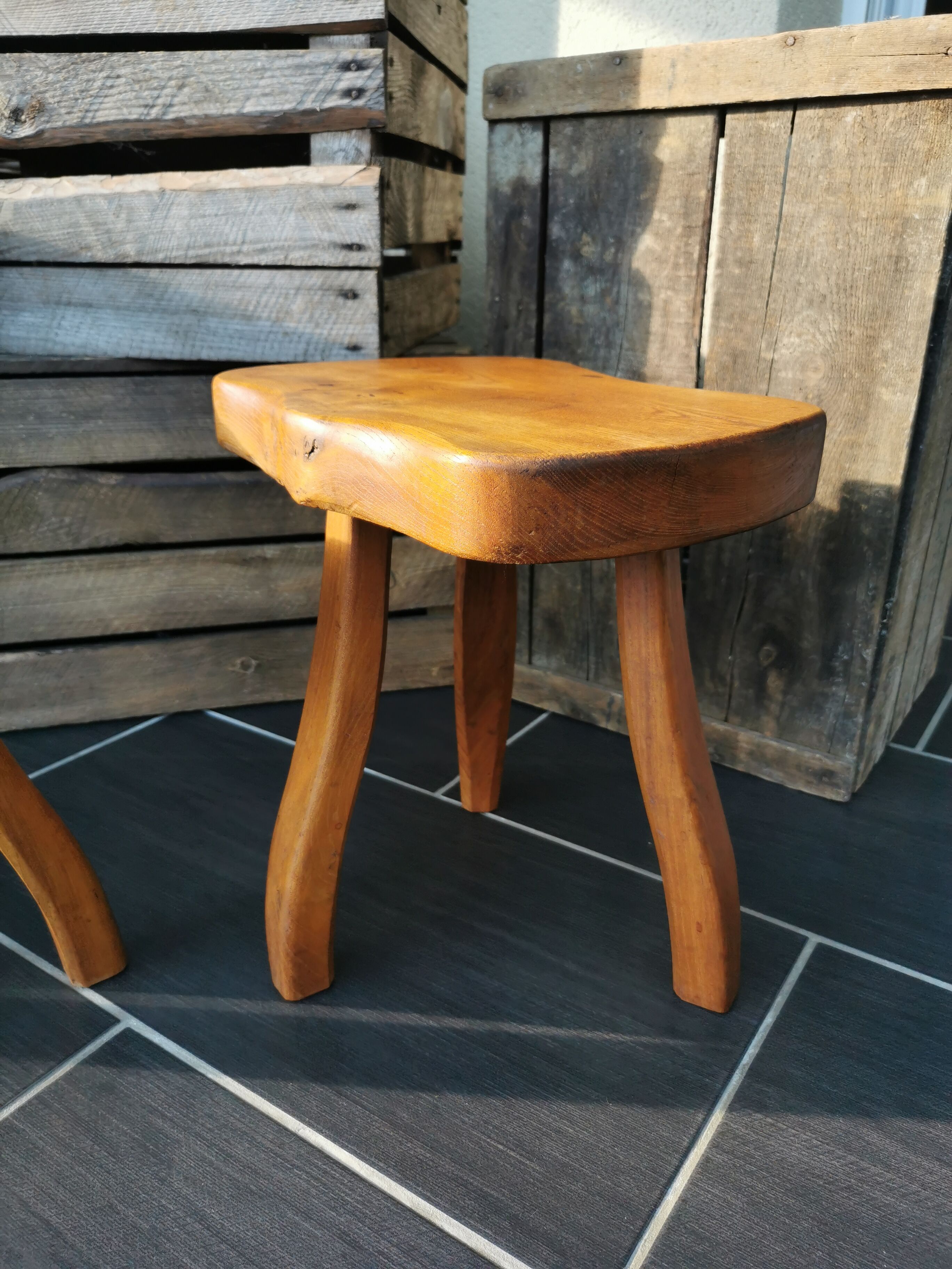Pair of tripod stools