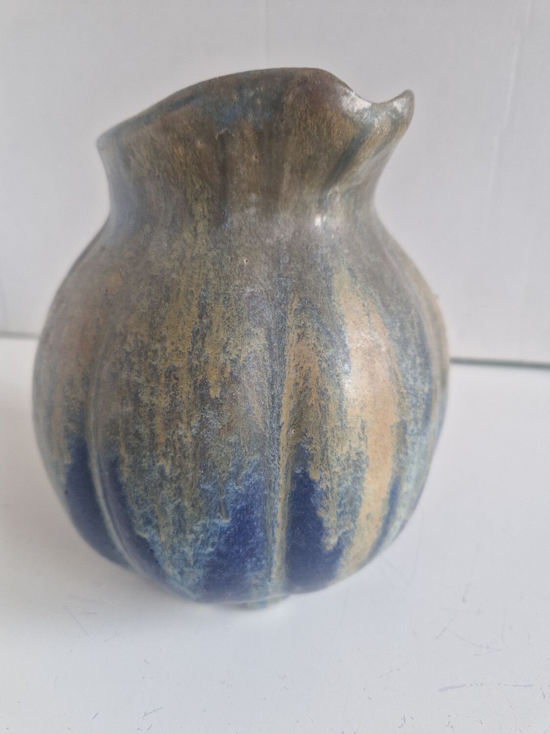 Pumpkin Jug Flamed Blue