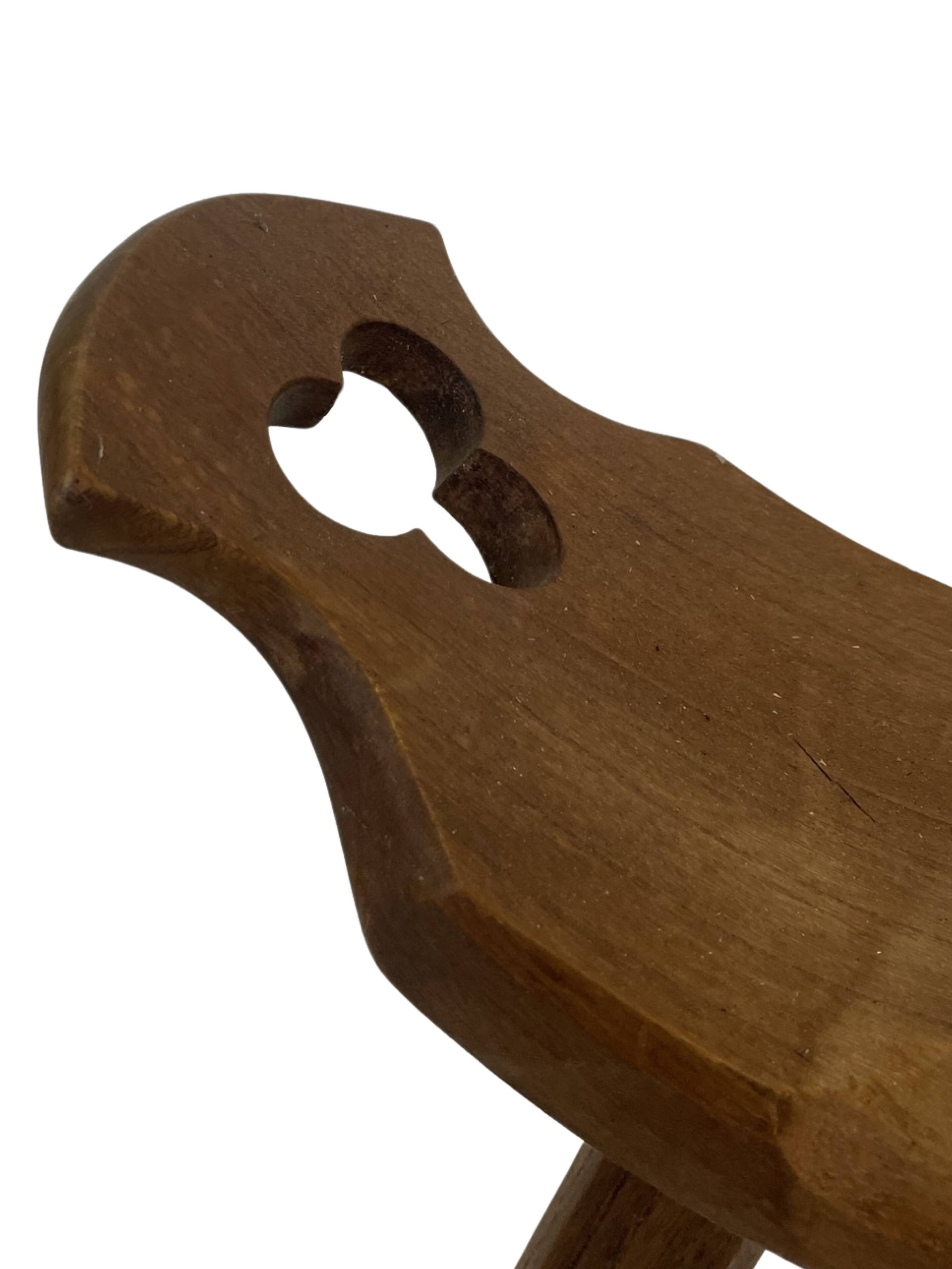 Vintage Spanish chair  stool brutalist design