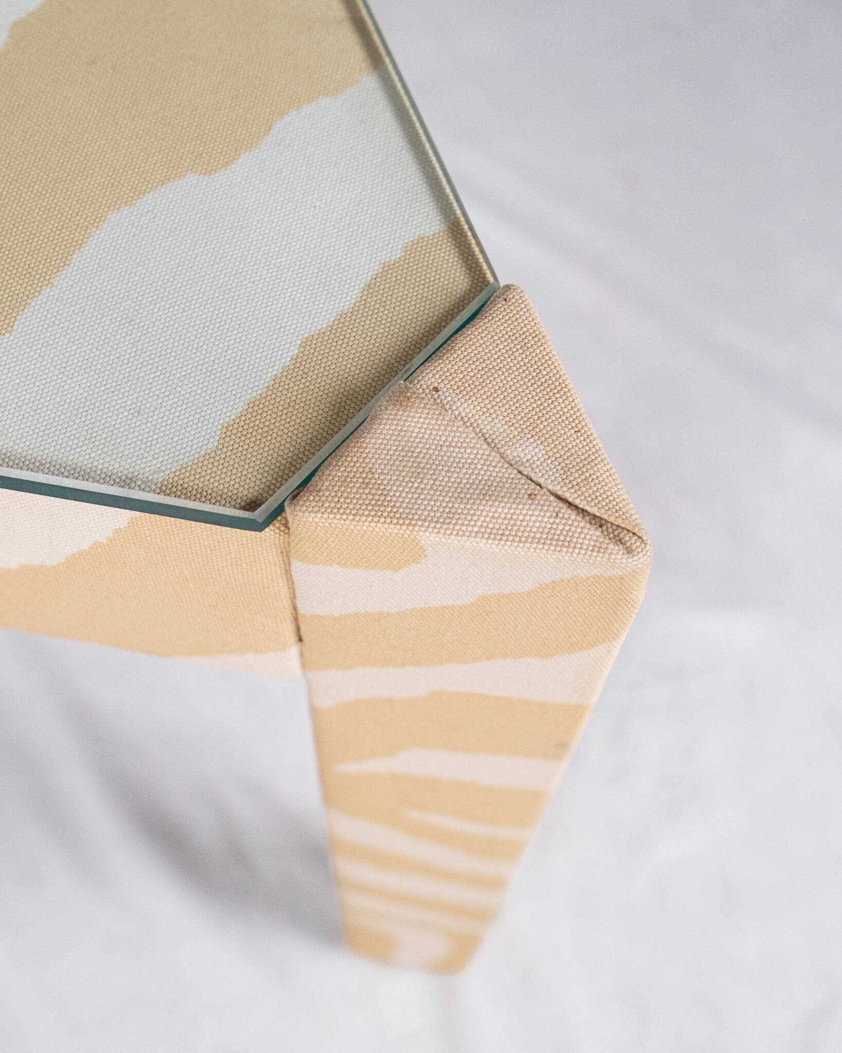 Set of nested tables upholstered, Pierre Frey, 1970s