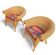 2 x rattan  arm chairs 1980s with original upholstery